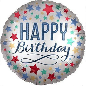 Amscan_OO Balloon - Foil Birthday with Stars Foil Balloon 45cm Each