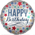 Birthday with Stars Foil Balloon 45cm Each