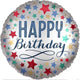 Amscan_OO Balloon - Foil Birthday with Stars Foil Balloon 45cm Each