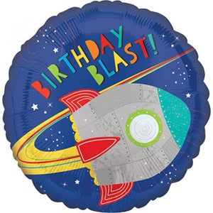 Amscan_OO Balloon - Foil Blast off Birthday Blast Rocket Self Sealing Foil Balloon 45cm Each