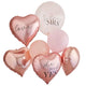 Balloon - Foil Blush Hen Rose Gold & Pink Balloon Cluster 9pk