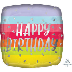 Amscan_OO Balloon - Foil Bright and Bold Happy Birthday Foil Balloon 45cm Each