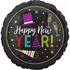 Bright Happy New Year Foil Balloon 45cm Each