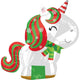 Balloon - Foil Christmas Unicorn Junior Shape Self Sealing Foil Balloon 43cm x 53cm Each