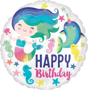 Amscan_OO Balloon - Foil Colorful Ocean Fun Happy Birthday Foil Balloon 45cm Each
