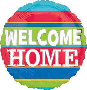 Amscan_OO Balloon - Foil Colourful Stripes Welcome Home Foil Balloon 45cm Each