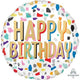 Amscan_OO Balloon - Foil Confetti Happy Birthday Foil Balloon 45cm Each