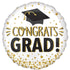 Congrats GRAD Gold Glitter Standard HX Foil Balloon 45cm Each