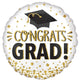 Balloon - Foil Congrats GRAD Gold Glitter Standard HX Foil Balloon 45cm Each
