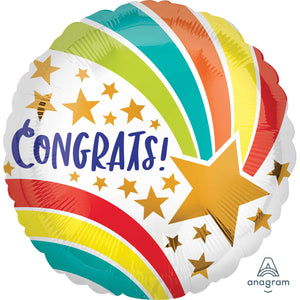 Amscan_OO Balloon - Foil Congrats Shooting Star Foil Balloon 45cm Each