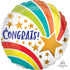 Congrats Shooting Star Foil Balloon 45cm Each