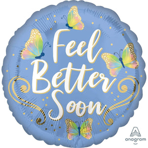 Amscan_OO Balloon - Foil Feel Better Soon Butterflies Foil Balloon 45cm Each