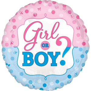 Amscan_OO Balloon - Foil Gender Reveal Foil Balloon 45cm Each