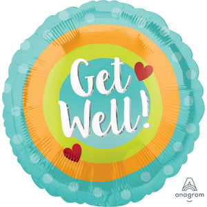 Amscan_OO Balloon - Foil Get Well Dots Foil Balloon 45cm Each