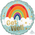 Get Well Golden Rainbow Foil Balloon 45cm Each