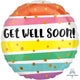 Amscan_OO Balloon - Foil Get Well Soon Bold Stripes Foil Balloon 45cm Each