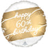 Golden Age Happy 60th Birthday Foil Balloon 45cm Each