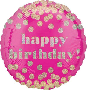 Amscan_OO Balloon - Foil Happy Birthday Dotty Foil Balloon 45cm Each