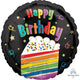 Amscan_OO Balloon - Foil Happy Birthday Rainbow Cake Foil Balloon 45cm Each