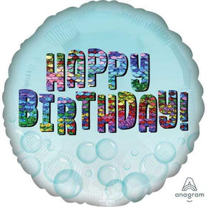 Amscan_OO Balloon - Foil Happy Birthday Sequins Foil Balloon 45cm Each