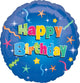 Amscan_OO Balloon - Foil Happy Birthday Stars Self Sealing Foil Balloon 45cm Each