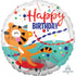 Happy Birthday Tiger Birthday Foil Balloon 45cm Each