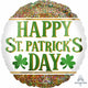 Balloon - Foil Happy St Patrick's Day Foil Balloon 45cm Each