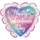 Balloon - Foil Happy Valentine's Day Intricated and Filtered Ombre Supershape Foil Balloon 58cm x 53cm Each