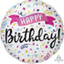 Holographic Happy Birthday Sparkle Banner Foil Balloon 45cm Each