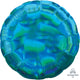 Amscan_OO Balloon - Foil Holographic Iridescent Cyan Circle Foil Balloon 45cm Each