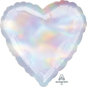 Amscan_OO Balloon - Foil Holographic Iridescent Heart Foil Balloon 45cm Each