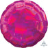 Holographic Iridescent Magenta Circle Foil Balloon 45cm Each