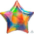 Holographic Iridescent Rainbow Star Foil Balloon 45cm Each
