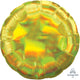 Amscan_OO Balloon - Foil Holographic Iridescent Yellow Circle Foil Balloon 45cm Each