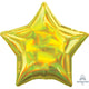 Amscan_OO Balloon - Foil Holographic Iridescent Yellow Star Foil Balloon 45cm Each