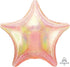 Holographic Star Pastel Pink Dazzler Foil Balloon 45cm Each