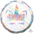 Holographic Unicorn Party Iridescent Foil Balloon 45cm Each