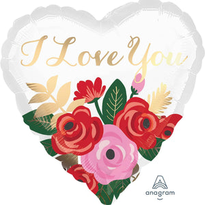 Amscan_OO Balloon - Foil I Love You Rose Bouquet Foil Balloon 45cm Each