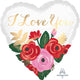 Amscan_OO Balloon - Foil I Love You Rose Bouquet Foil Balloon 45cm Each