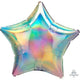 Amscan_OO Balloon - Foil Iridescent Holographic Rainbow Star Foil Balloon 45cm Each