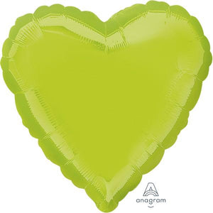 Amscan_OO Balloon - Foil Kiwi Green Heart Foil Balloon 45cm Each