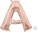 Amscan_OO Balloon - Foil Letter A Rose Gold Foil Balloon 40cm Each