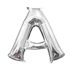 Amscan_OO Balloon - Foil Letter A Silver Foil Balloon 40cm Each