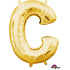 Letter C Gold Foil Balloon 40cm Each