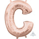 Amscan_OO Balloon - Foil Letter C Rose Gold Foil Balloon 40cm Each