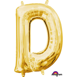 Amscan_OO Balloon - Foil Letter D Gold Foil Balloon 40cm Each