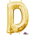 Letter D Gold Foil Balloon 40cm Each