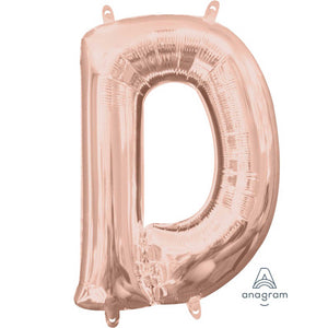 Amscan_OO Balloon - Foil Letter D Rose Gold Foil Balloon 40cm Each