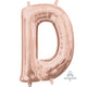 Amscan_OO Balloon - Foil Letter D Rose Gold Foil Balloon 40cm Each