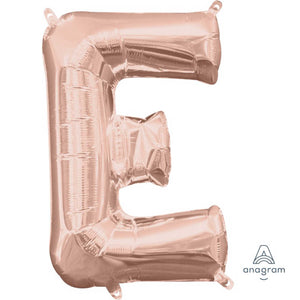 Amscan_OO Balloon - Foil Letter E Rose Gold Foil Balloon 40cm Each